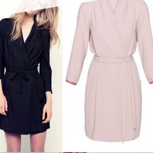 Aritzia Wilfred Franca Purple Wrap Dress